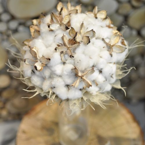 bouquet de mariée de fleur de Coton