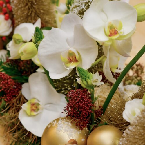 Centre de table pour Noël avec des Orchidées_-9