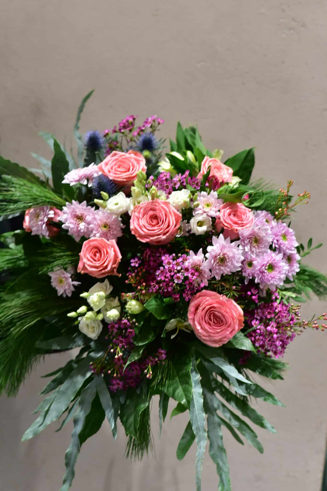 Bouquet de fleurs de ton rose