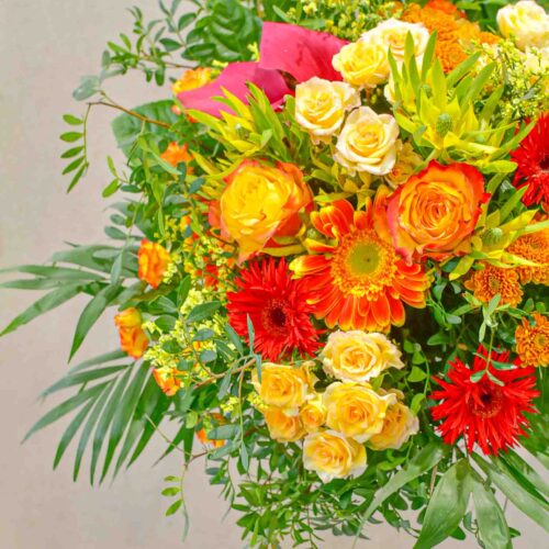 Bouquet rond de couleur colorés selon notre arrivage