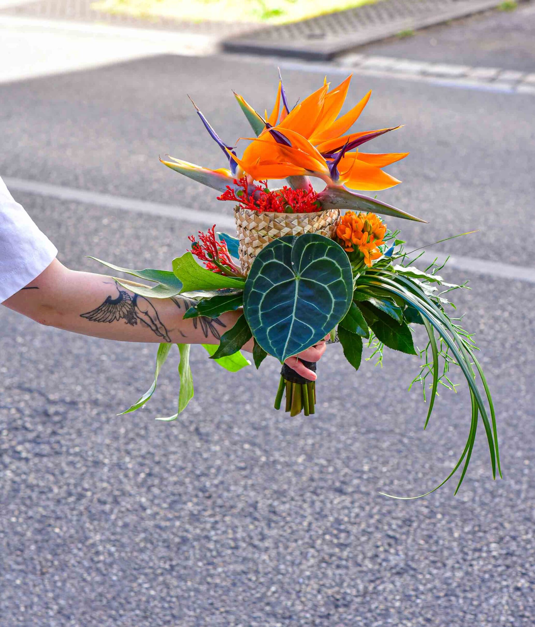 Bouquet de mariée stylisé avec des Strelizias -2