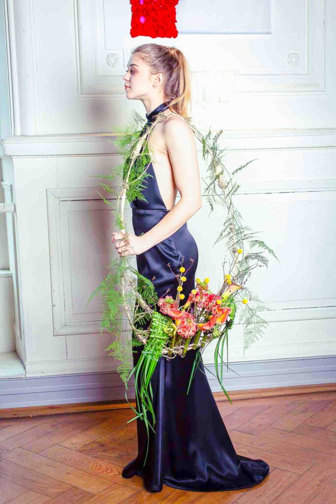 Bouquet stylisé style sac épuré