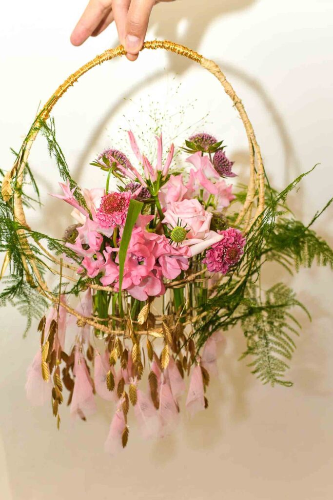 bouquet de mariée style sac à main